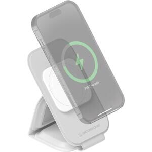 Scosche - Magic Mount travel Folding 2 in 1 Wireless Charger MSQFG2N1WT-SP